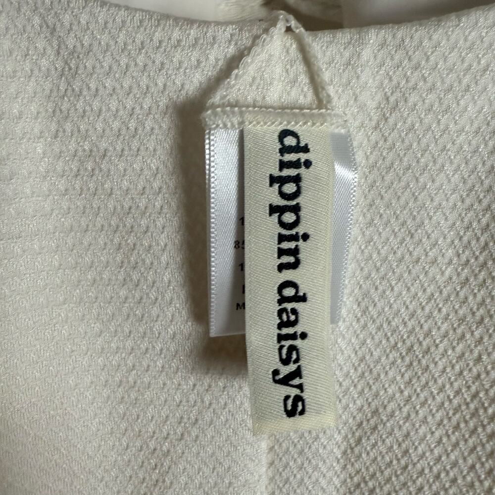 Dippin’ Daisy’s Bliss White Lattice Plunge One Piece Swimsuit Size XS - Picture 12 of 12